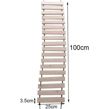 Kočičí most ze sisalu se schody | kočičí prolézačka | kočičí nábytek - dřevo 100 cm