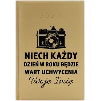 Kalendář Knižní kalendář 2026 A5 FunnyCase zlatý