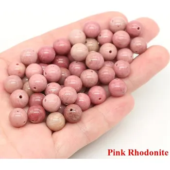 Náramek Přírodní kamenné korálky na náramky | šperky - Růžový rodonit , 4 mm (85 až 90 ks)