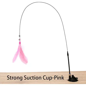 Hračka pro kočku Interaktivní hračka pro kočky s přísavkou | doplněk - Růžová