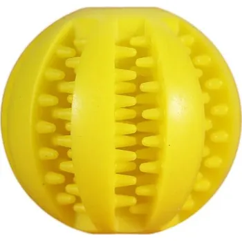 Hračka pro psa Gumový míček pro psy na pamlsky | hračka | doplněk - Žluť , M 6 cm