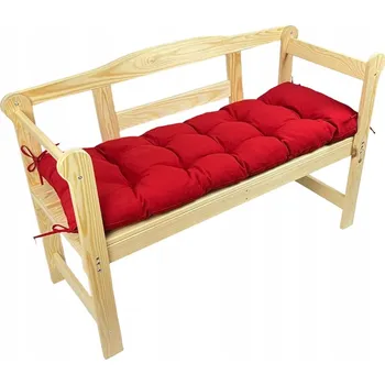 Podsedák Polštář na lavičku Zahradní poduška na lavičku ČERVENÁ 180 cm