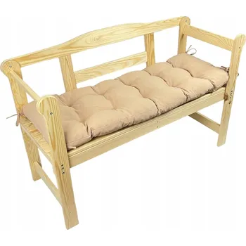 Podsedák Polštář na lavici Zahradní poduška na lavici BÉŽOVÁ 120 cm