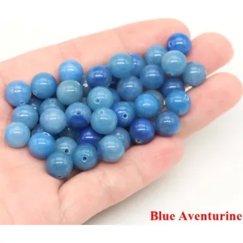 Náramek Přírodní kamenné korálky na náramky | šperky - Modrý avanturín , 6 mm (56 až 60 ks)