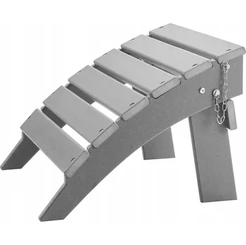 Taburet SucceBuy Adirondack 43x48x33CM Skládací podnožka / Ottoman, šedá