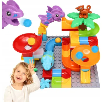 ostatní stavebnice Stavební STAVEBNICE Kuličková dráha Dinosauří park Sada 55 DÍLŮ