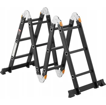 Žebřík Žebřík multifunkční 7v1 3 stupně 3,6m platforma lešení hliníkový