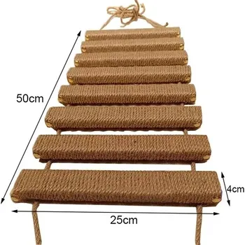 Kočičí most ze sisalu se schody | kočičí prolézačka | kočičí nábytek - sisal 50 cm