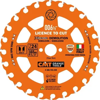 Pilový kotouč Kotouč pilový pro demoliční práce CMT XTreme D165x2,3 d20 Z24 HW