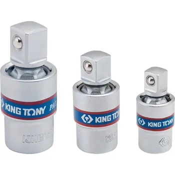Gola hlavice Sada kardanů 1/4 + 3/8 + 1/2 King Tony 9113PR