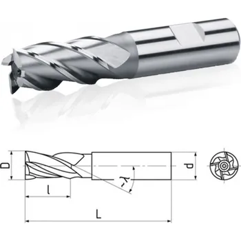 Fréza 09x19mm válcová čelní krátká HSS Co8