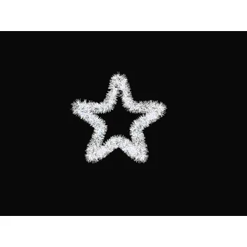 Vánoční dekorace Vánoční Hvězda nesvětelná stříbrná, 50 cm