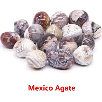 Přírodní kámen Leštěný přírodní křišťál | dekorace | minerál - Mexický achát , 500 g