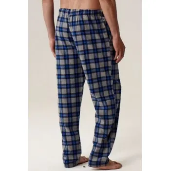 Pánské pyžamové kalhoty Atlantic NMB-045 - flanelová bavlna Šedá S