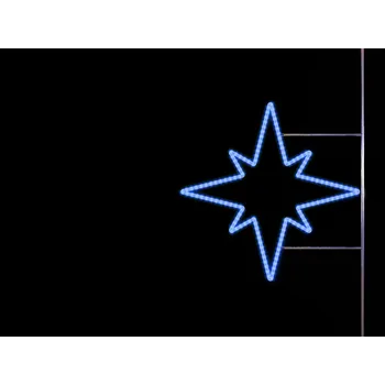 Vánoční světelná dekorace Vánoční dekorace na sloupy VO Hvězda 1, 110 cm Barva: Modrá