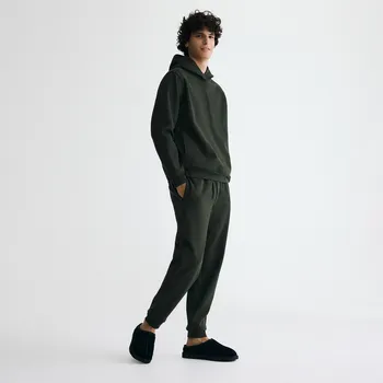 Pánské kalhoty Reserved - Teplákové kalhoty regular fit - hnědozelená - 6699L-78X - 6699L-78X-XL