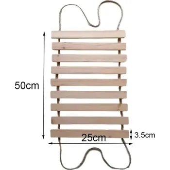 Kočičí most ze sisalu se schody | kočičí prolézačka | kočičí nábytek - dřevo 50 cm