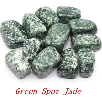 Přírodní kámen Žlutý leopard jaspis tromlovaný kámen | dekorace - Zelený skvrnitý nefrit , 200 g