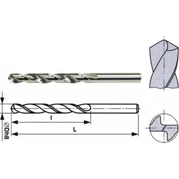 Vrták Vrták 08,00mm HSS Co5