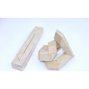 Dřevěná hračka Česká dřevěná hračka Dřevěný hlavolam had přírodní