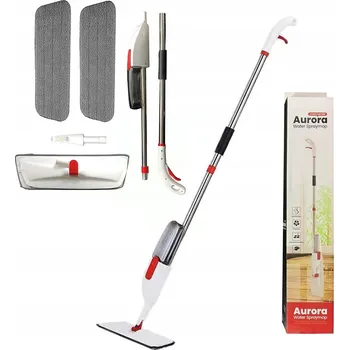 Zabezpečení domácnosti PLOCHÝ MOP SE SPREJEM, DLOUHÝ, OTOČNÁ HLAVA O 360 STUPŇŮ, 2x MIKROVLÁKNO