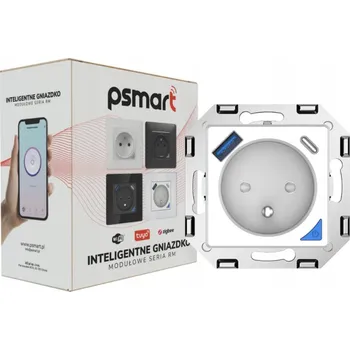 Elektrická zásuvka PSMART Chytrá zásuvka s měřením spotřeby a USB białe RM WiFi TUYA