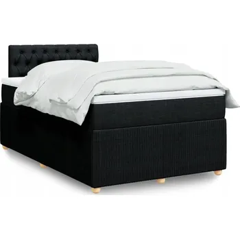 Ložnice Čalouněná jednolůžková postel VidaXL 120x190 cm, černá