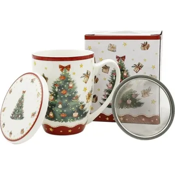 Hrnek Duo Vánoční stromek 3 porcelán 380 ml