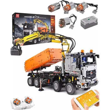 RC model auta Lebula Stavební kostky sada 2970 dílků sklápěčka na dálkové ovládání