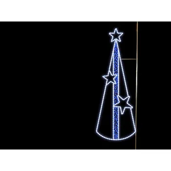 Vánoční světelná dekorace Vánoční dekorace na sloupy VO Ornament 9, 230 cm Barva: Studená bílá/Modrá