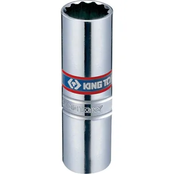 Gola hlavice Hlavice nástrčná s gumovou objímkou na zapalovací svíčky King Tony 3/8 CrV 12 hran, 14mm 36B014