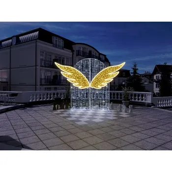 Vánoční světelná dekorace Vánoční LED fotopoint – Andělská křídla, 250x200 cm