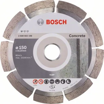 Brusný kotouč Diamantový dělící kotouč Bosch Standard for Concrete 150 mm 2608602198