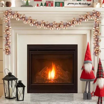 Vánoční dekorace vidaXL Vánoční koule girlanda růžové zlato 186 cm Polystyren [42019697]