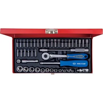 Gola sada Sada nástrčných hlavic s ráčnou a příslušenstvím King Tony 1/4 CrV 6 hran 45 ks 2575MR