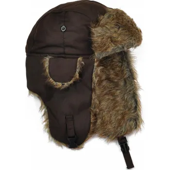 Pokrývka hlavy Zimní čepice Art of Polo s klapkami na uši, hnědá, univerzální velikost