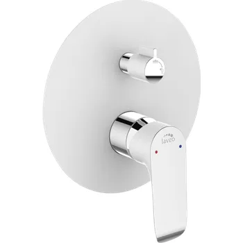 Vodovodní baterie Laveo Sprchová baterie Alea podomítková s přepínačem - BLE_60PD, bílá mat/chrom