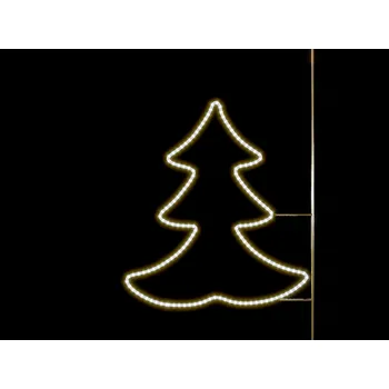 Vánoční světelná dekorace Vánoční dekorace na sloupy VO Strom 1, 120 cm Barva: Teplá bílá