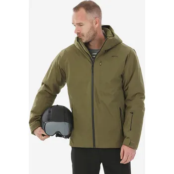 WEDZE Pánská hřejivá a nepromokavá lyžařská a snowboardová bunda 500 S ZELENÁ