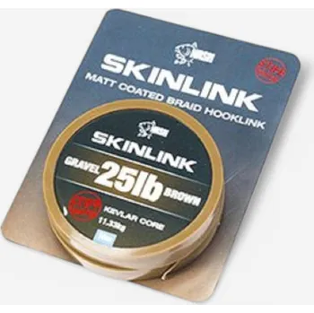 Lano NASH Návazcová šňůra na kaprařinu Skinlink Stiff 25 lb 10 m KAŠTANOVÁ