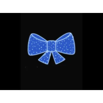 Vánoční světelná dekorace Vánoční LED Mašle, 60 x 40 cm Barva: Modrá