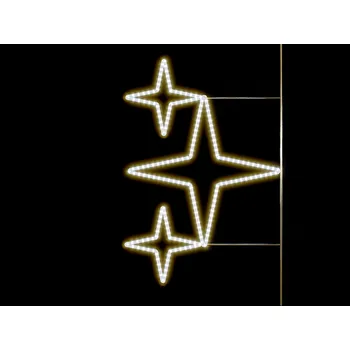 Vánoční světelná dekorace Vánoční dekorace na sloupy VO Ornament 1, 150 cm Barva: Teplá bílá