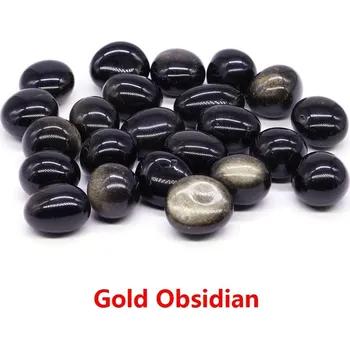 Přírodní kámen Leštěný přírodní křišťál | dekorace | minerál - zlatý obsidián , 50 g
