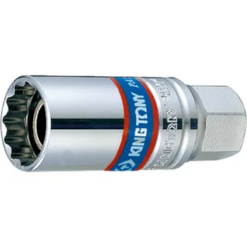 Gola hlavice Hlavice nástrčná s magnetem na zapalovací svíčky King Tony 3/8 CrV 12 hran, 21mm 366021