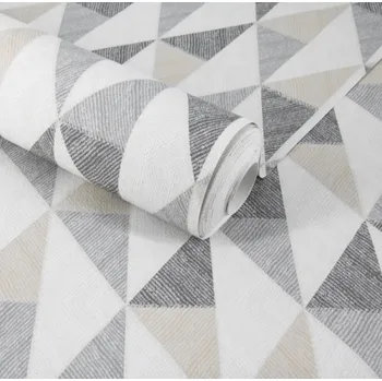 Tapeta PŘÍRODNÍ LNĚNÁ VLIESOVÁ TAPETA DECOMODE GEO