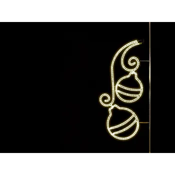 Vánoční světelná dekorace Vánoční dekorace na sloupy VO Vánoční koule, 150 cm Barva: Studená bílá