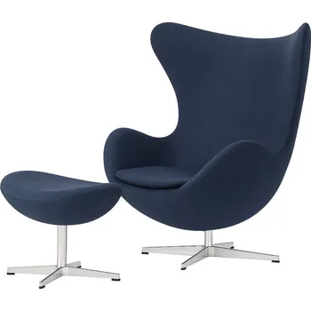 Křeslo Fritz Hansen Křeslo a podnožka Egg™, Canvas