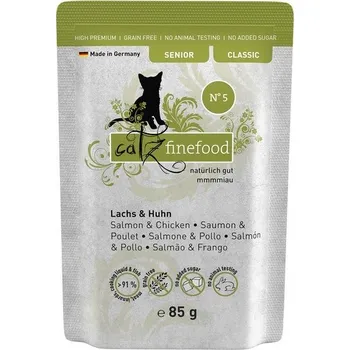 Krmivo pro kočku Catz Finefood Classic Senior N.05 Losos a kuře kapsička 85g
