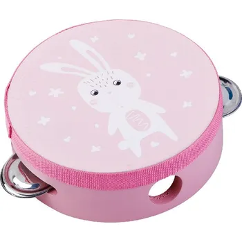 Hudební nástroj pro děti Dětská tamburína s motivem králíčka - růžová, Adam Toys