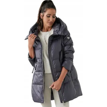 Dámský kabát Dámská teplá bunda Zateplená Elegantní s kapucí Na zimu MAJA 44